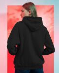 female black hoodie front2 mockey