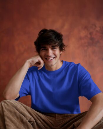 Attri Royal Blue Cotton Tshirt
