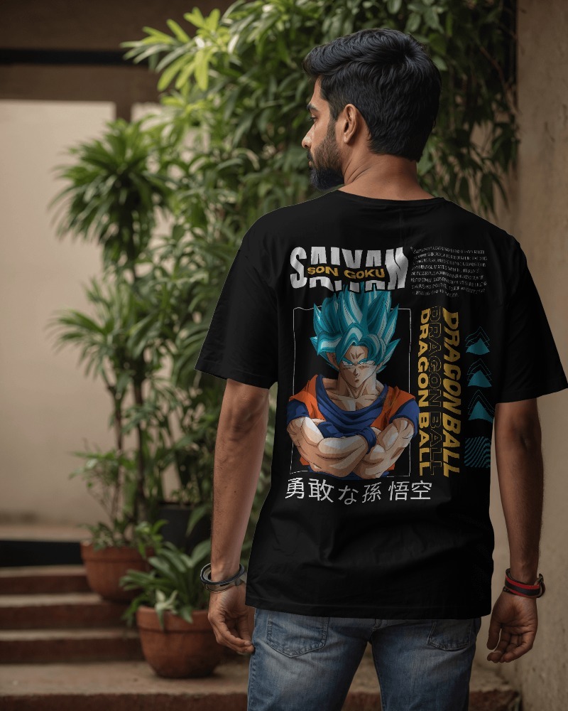 back-tshirt-mockup-of-indian-man-in-garden-0353 (15) Plain and printed cotton T-shirt in multi colors