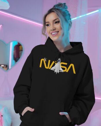Women NASA Rocket Printed Hoodie