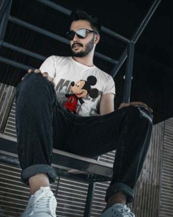 Mickey Mouse Printed Cotton T-shirt