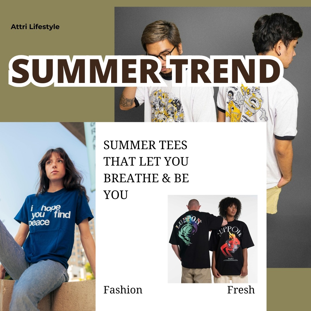 Plain and printed cotton T-shirt in multi colors