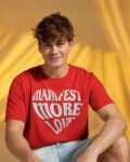 Plain and printed cotton T-shirt in multi colors man red manifest