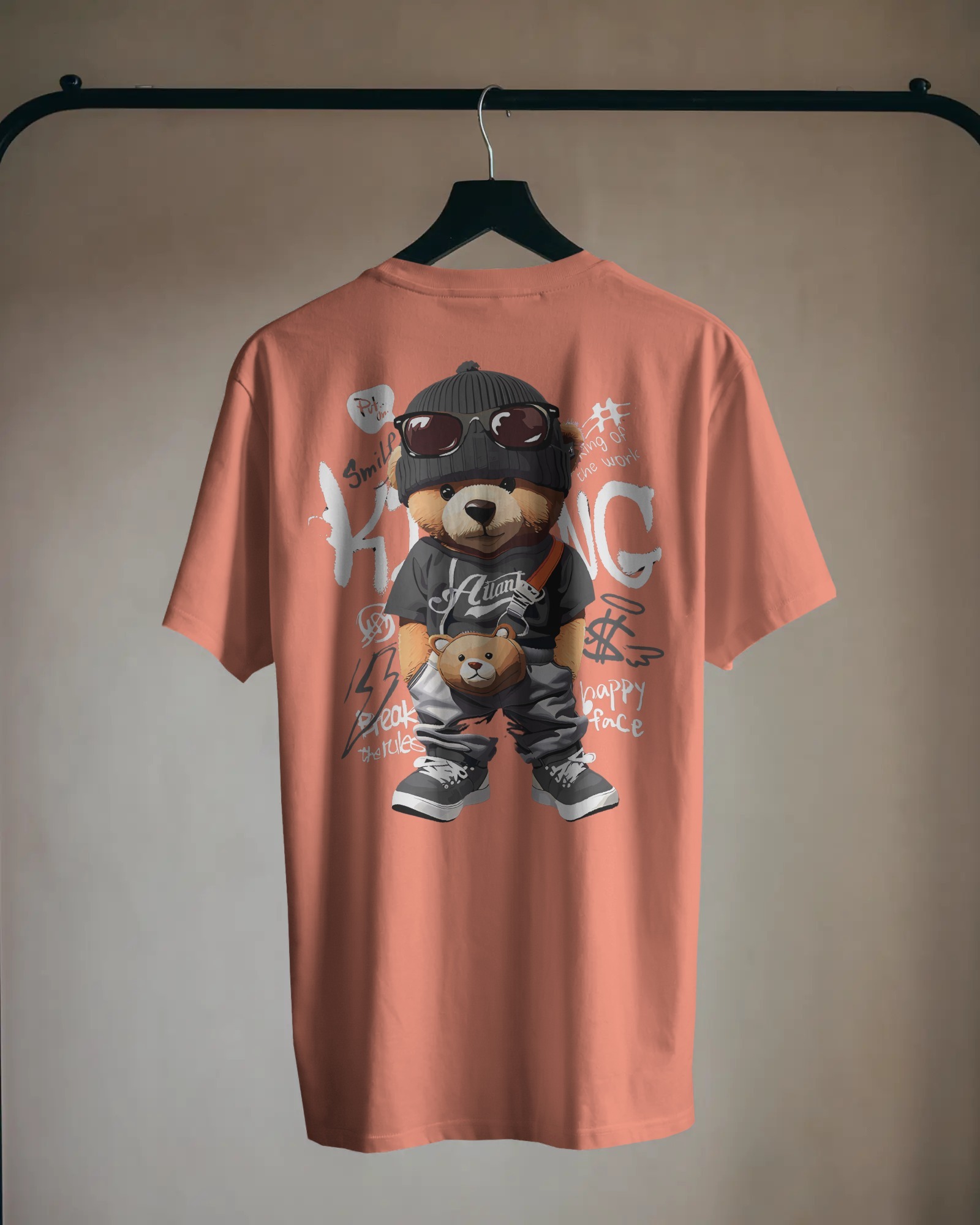 peach king teddy back