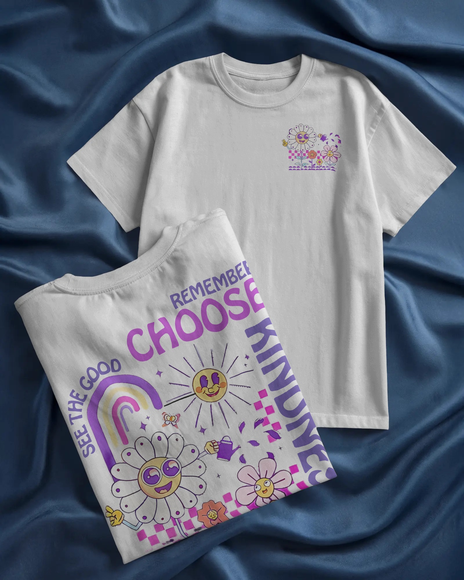 white kindness back dual